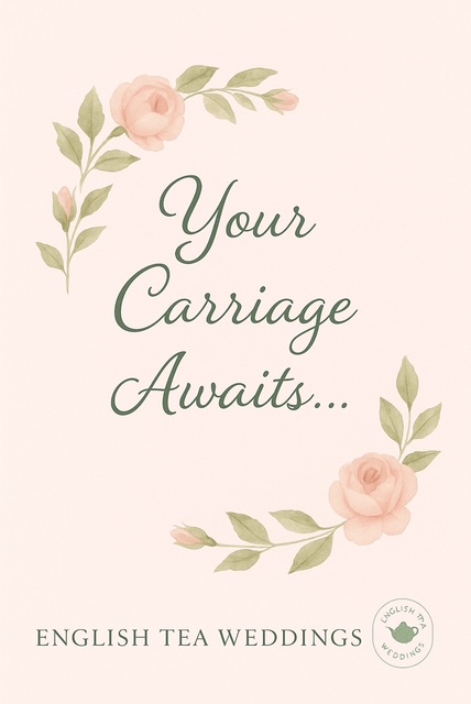 Your Carriage Awaits with floral decorations