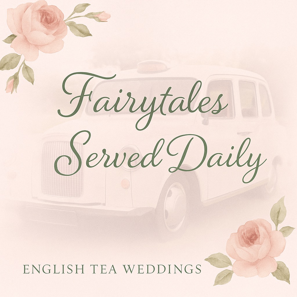 Fairytales Served Daily with the white London taxi